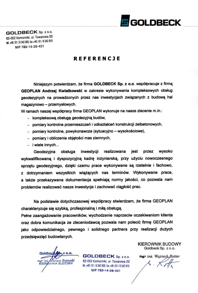 Goldbeck - referencja