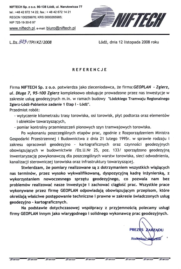 Niftech - referencja