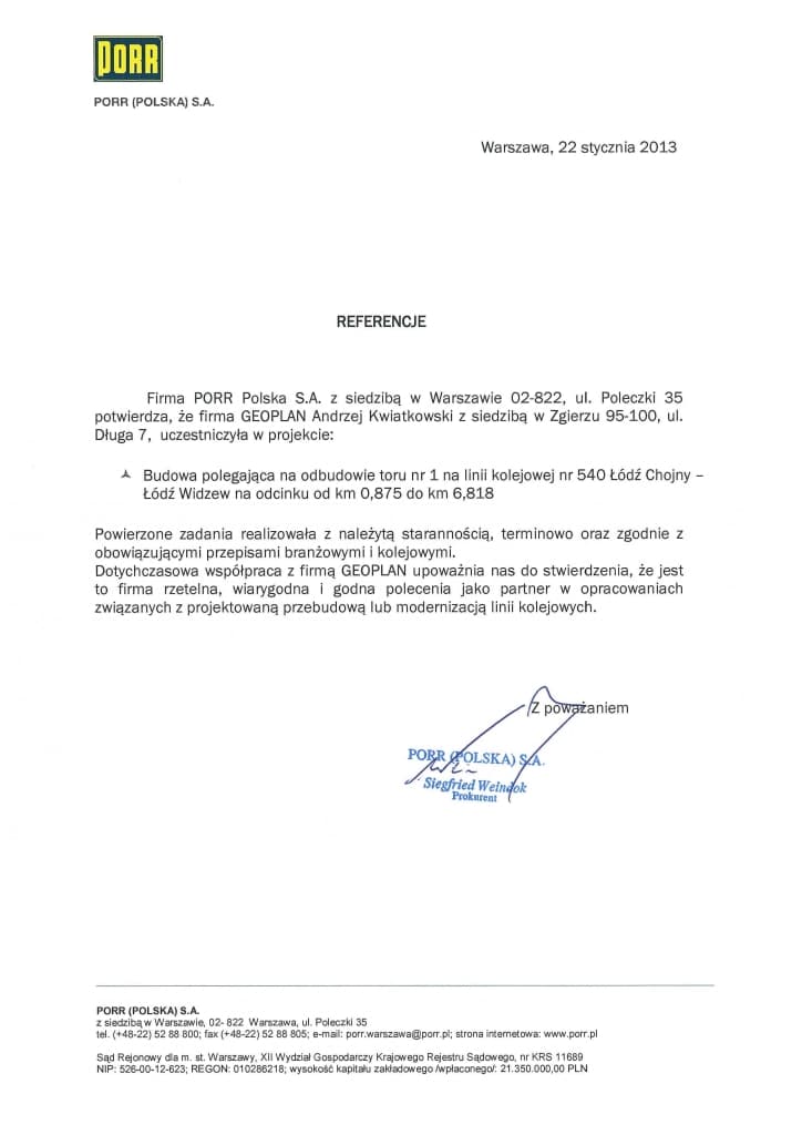 PORR Polska S.A. - referencja