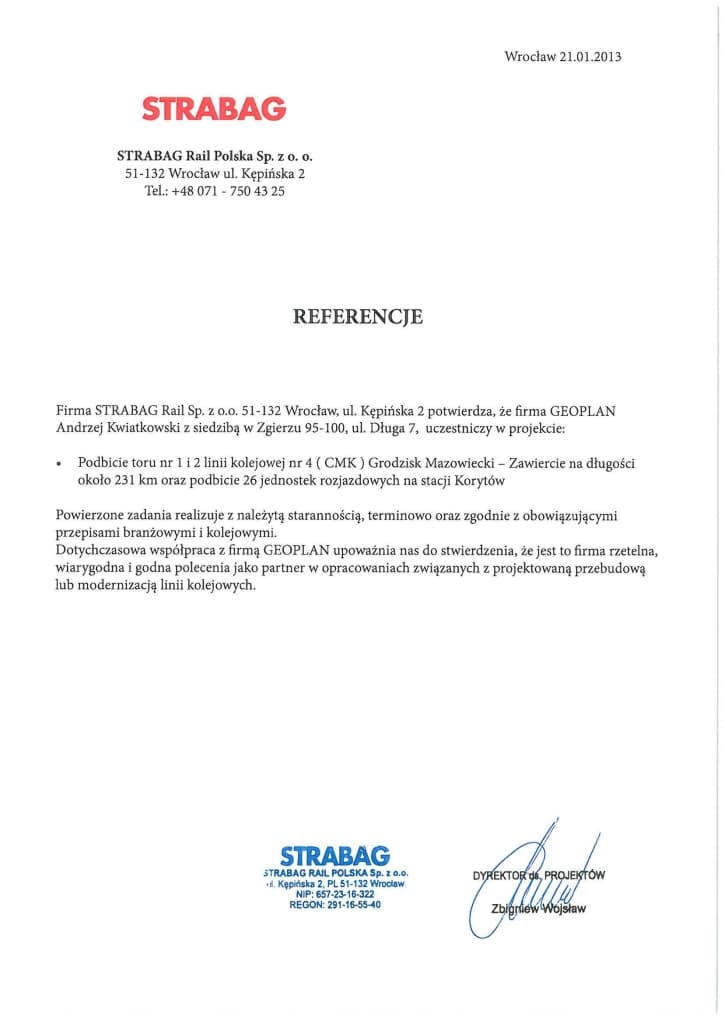 STRABAG Rail GmbH - referencja